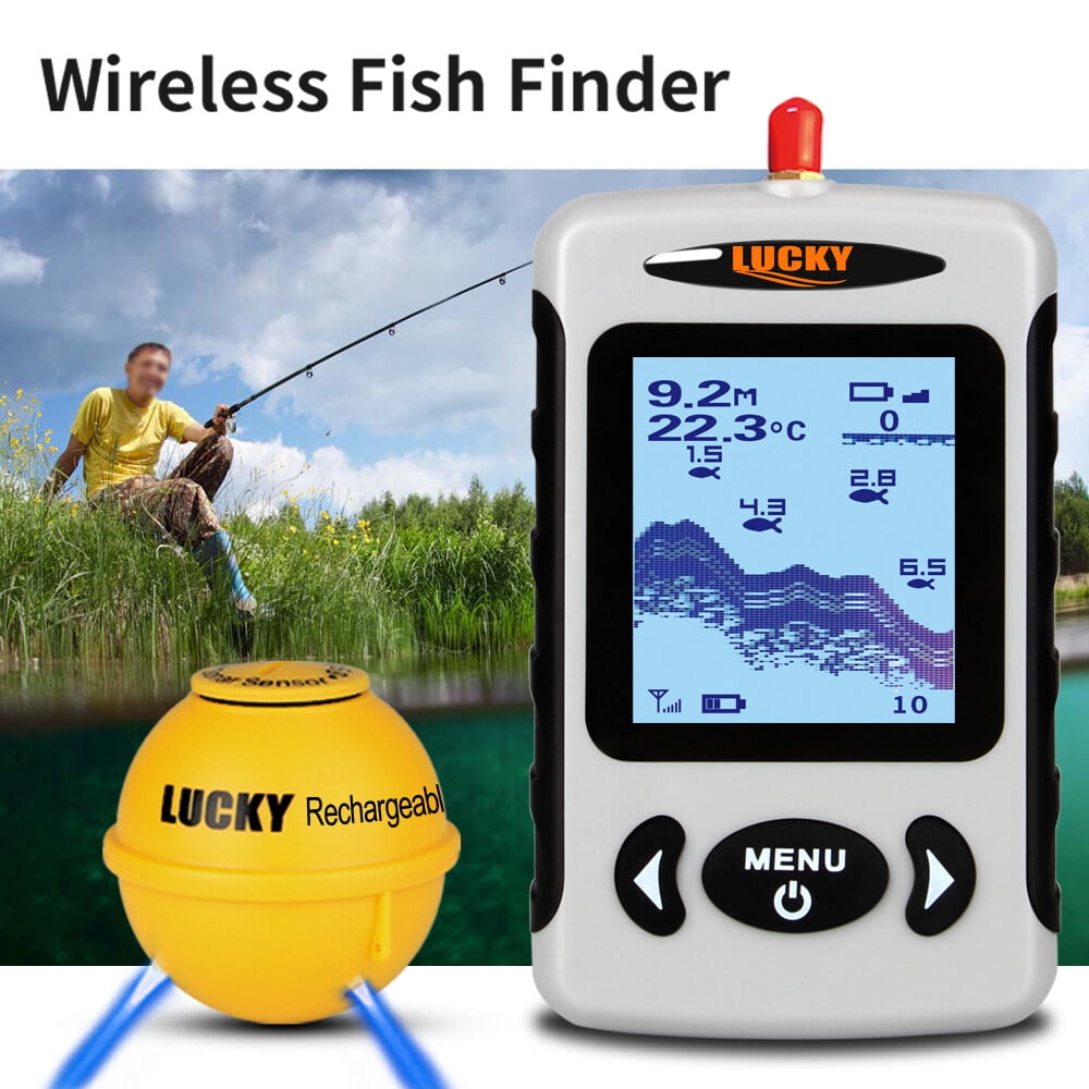 LUCKY Fish Finder Portatile 45M Profondà 125Khz Sensore Sonar