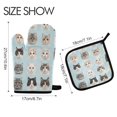 thumbnail image 2 of Yayeee Oven Mitts and Pot Holder Set of 2 Heat Resistant Kitchen Gloves Baking Hot Pad, Cute Cat Faces, 2 of 5