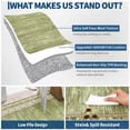 thumbnail image 6 of Garvee 2'x6' Washable Runner Rug Modern Bordered Rug Floral Rug Non Slip Bedroom Runner for Laundry Room Kitchen, Green, 6 of 8