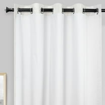 DriftAway Thermal Insulated 100 Percent Darkening Blackout Curtain Liner 2 Panels Each Liner Size 50"L x 50"W Rings Included Off White Panel