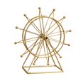 thumbnail image 2 of Modelo de rueda Adorno decorativo dorado Artesanía de metal Estatua Rueda del cielo giratoria para Estilo A, 2 of 8
