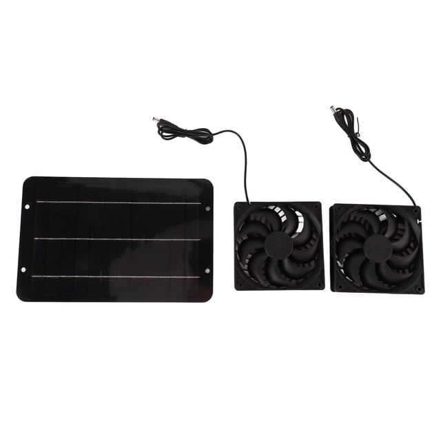 Solar Panel Fan, 20% Efficiency Solar Powered Fan Kit Portable 12V Eliminate Smell For Dog House