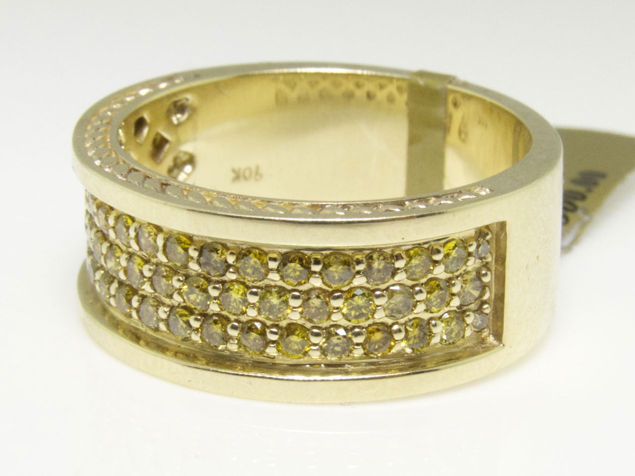 2.00 Ct. Canary Fancy Yellow Radiant Cut & Half Moons 3 Stone Diamond –  Kingofjewelry.com