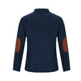 thumbnail image 6 of Fengyings Clearance Mens Shawl Collar Pullover Sweaters V Neck Button Down Cable Knit Sweater Tops, 6 of 7