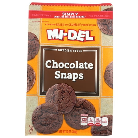Mi-Del Cookies, Chocolate Snaps, 10 Oz.