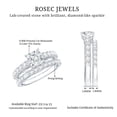 thumbnail image 6 of Rosec Jewels Princess Cut Moissanite Wedding Ring Set for Women - D-VS1 Quality - Moissanite Engagement Ring with Enhancer, 925 Sterling Silver, US 12.50, 6 of 7