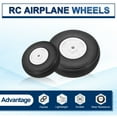 thumbnail image 3 of Uxcell RC Airplane Wheels Set, 2"/3" Dia RC Airplane Aircraft Rubber Foam Wheel Replacement for DIY Model Plane Aircraft Helicopter Pack of 4, 3 of 7