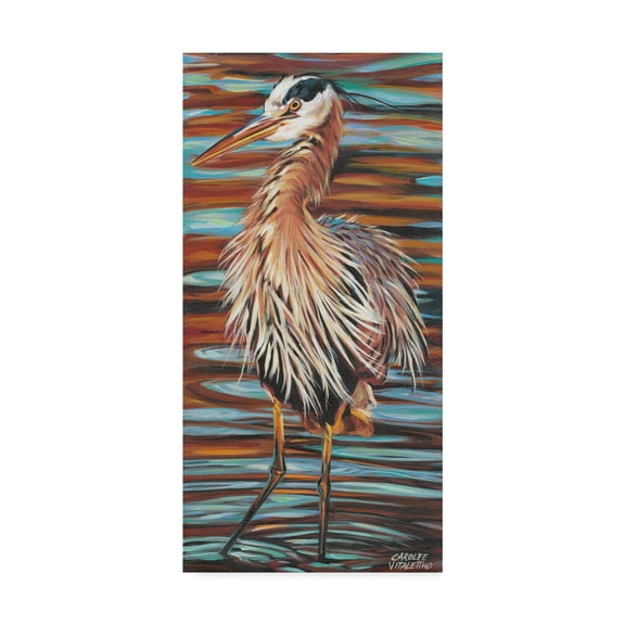 Trademark Fine Art 'Watchful Heron II' Canvas Art by Carolee Vitaletti