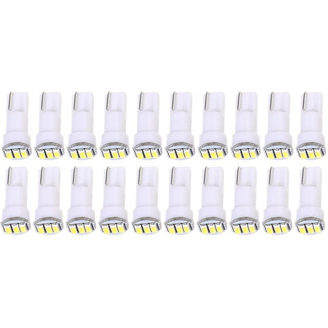 Cciyu 20X T5 17 74 73 3-3014Smd Bombillas Led Indicadoras De Tablero De Instrumentos (Blancas)