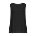 thumbnail image 4 of Women's Sleeveless Chiffon Tank Top, Double Layer Casual Tunic Summer Dressy Casual Beach Blouse Women Tank Tops Black XL, 4 of 8