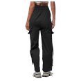 thumbnail image 3 of Women's Parachute Cargo Pants - Stretchy Baggy Quick Dry Hiking Joggers Y2K, Black, Medium/Large, 3 of 4