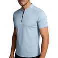thumbnail image 2 of Hilenly Mens Active Quarter Zip Short Sleeve Athletic Shirts Stretch Performance Workout Shirt Outdoor Fishing Running T-Shirts, 2 of 10