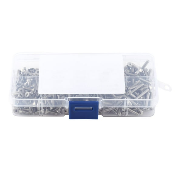Hexagon Socket Head Cap Screws, 300pcs M3 Stainless Steel Flat Screws Metric Hex Socket Cap Screws Hex Socket Head Cap Screws Hex Socket Bolt Set for Communication Machinery