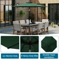 thumbnail image 4 of TUAREX 10ft Patio Umbrella with Push Button Tilt and Crank, Outdoor Market Umbrella with 8 Sturdy Ribs, for Garden Deck Backyard Pool, Green, 4 of 6