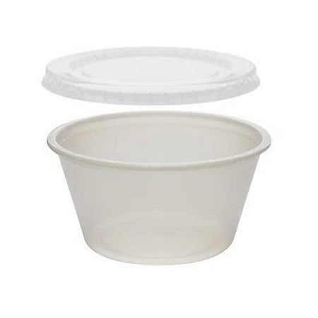 4 oz Portion / SoufflÃ C with Lids 50 Sets - Plastic 4 Ounce Containers (pack of