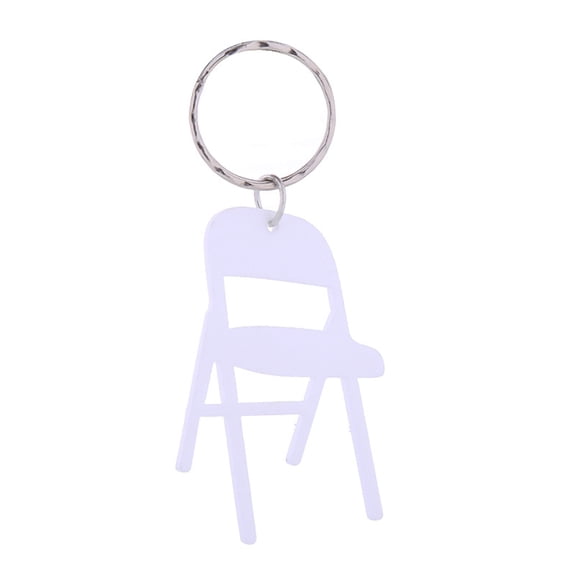Acrylic Backrest Chair Charm Keychain Folding Chair Keyring Backpack Handbag Charm Pendant Couple Keyholder