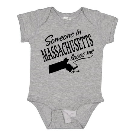 

Inktastic Someone in Massachusetts Loves Me Gift Baby Boy or Baby Girl Bodysuit