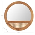 thumbnail image 3 of SAFAVIEH Padma 17.5 in. Solid Frame Mirror, Natural, 3 of 5