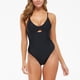 thumbnail image 2 of Traje de baño de una pieza adelgazante con cuello en V y cuello en V de color sólido cómodo para mujer OAVQHLG3B Store  lin121212, 2 of 4