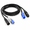 3.2ft, variant on 24.6ft 13AWG Powercon and DMX Extension Hybrid Cable for Stage Lighting Concerts Events