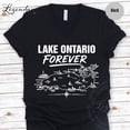 thumbnail image 6 of Lake Ontario Forever Map Shirt Lake Ontario Graphic Tee White Great Lakes Vacation Shirt Toronto Area Top, 6 of 9