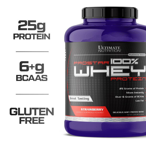 Ultimate nutrition prostar 100% whey protein powder, strawberry, 5. 28 pounds - walmart. Com