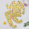 thumbnail image 2 of Tisuna Little Boys Pajamas Outfits Set Cartoon Print Long Sleeve Crew Neck Sleepwear Casual Soft Spring Kids Easter 2 Pieces Matching Set Yellow Size 2-3 Years, 2 of 6