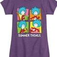 thumbnail image 3 of Dr. Seuss - Summer Things Grid - Girls Toddler And Youth Fitted Short Sleeve Tee, 3 of 6