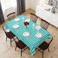 thumbnail image 6 of Modern Striped Table Cloth Waterproof Tablecloths, Geometric Abstract Minimalist Tablecloth Dining Table Cover for Kitchen Party Tabletop Outdoor, Rectangle Tablecloth 54x108 Inch, 6 of 9