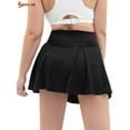 thumbnail image 5 of Spencer Women's High Waist Active Skort Athletic Stretchy Pleated Tennis Skirt with Built-in Shorts for Running Golf Workout (XL, Black), 5 of 9