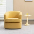 thumbnail image 2 of SEYNAR Modern Boucle Upholstered Swivel Accent Chair,Round Barrel Single Armchair Sofa for Living Room,Club, 2 of 8
