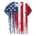 thumbnail image 4 of 4th of July Shirts for Women: American Flag Tee USA Red White Blue Top Patriotic Crew Neck T Shirt, 4 of 6