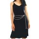thumbnail image 3 of Vestido largo con flecos y cadena para mujer, cinturón de cadena, cuerpo en capas, cadena para el vientre, dorado oso de fresa Electrónica, 3 of 5