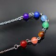 thumbnail image 3 of K-KED 10PCS Handmade Seven Chakra Gemstone Pendant Chain Delicate Jewelry Rainbow Color Gift-Bronze hollow bead chain, 3 of 9