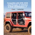 thumbnail image 2 of VEVOR Jeep Tube Doors, 4-Door, Compatible with 2018-2026 Jeep Wrangler JL Unlimited & 2020-2026 Gladiator JT, Alloy Steel Off Road Front & Rear Tubular Half Doors with Storage Bag and Rubber Pads, 2 of 9
