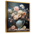 thumbnail image 2 of Designart "Pink Floral Rococo Pottery" Geometric Framed Wall Art - Bohemian Pink Boho Pottery Living Room Framed Canvas Art, 2 of 6
