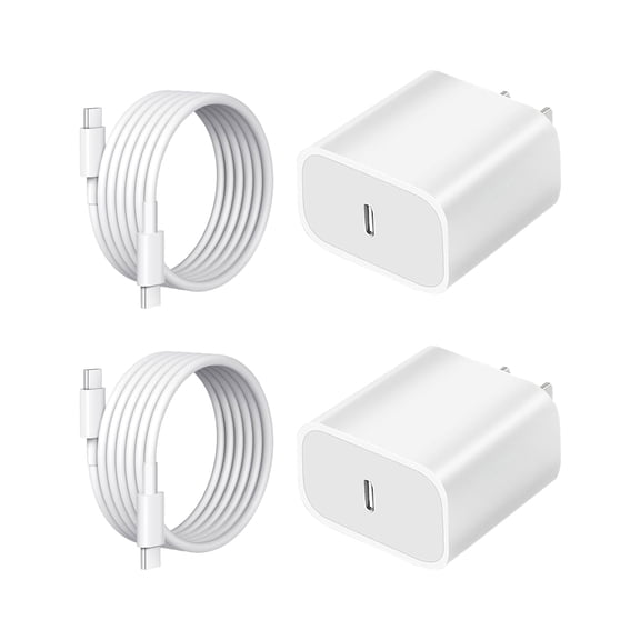 Phone charger USB C Charger Block, Dual Port 20W Fast Charging Wall Adapter Cube for i Phone 14/14 Pro/14 Pro Max/14 Plus/13/12/11, XS/XR/X, i Pad, Sam sung & More，3 Pack White
