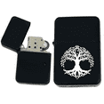 thumbnail image 1 of Groomsman Gift Windproof Tree Of Life Black Matt LIGHTER - Gift for Him Husband Father Wedding Groomsmen Boyfriend (TF-4), 1 of 1