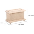 thumbnail image 2 of Wooden Dollhouse Chest Box Miniature Chest Doll House Storage Cabinet Doll Bedside Tables Unfinished Wood Bed Room Furniture, 2 of 8