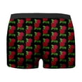 thumbnail image 5 of JHHLSF Mens Valentines Day Printed Underwear Style Red Bubble Special Love Rose Shorts Mid Waist Green,M, 5 of 5