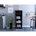 thumbnail image 6 of Nmkwnr 1 Door Kitchen Cabinet with 4 Inner Shelves, Pantry Storage Cabinet for Living Room, Dining Room, Kitchen, Black, 6 of 7