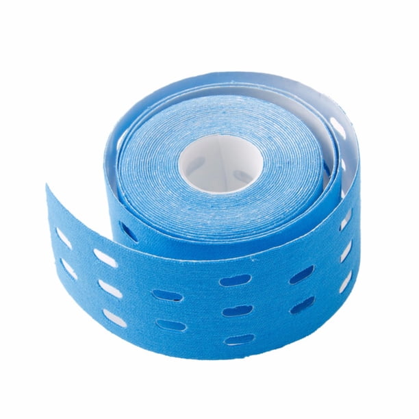 EeaseMX Rollo de cinta adhesiva deportiva colorida para músculos, de algodón elástico perforado, adhesivo impermeable para lesiones por distensión (color aleatorio).