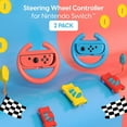 thumbnail image 3 of TALK WORKS Pack of 2 Nintendo Switch Steering Wheel Controllers Joy-Con Gaming Accessories, Blue & Red, 3 of 7