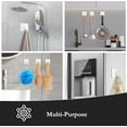 thumbnail image 4 of Bxaolu Adhesive Hooks for Hanging, Heavy Duty Hooks Stick on Towel Hanger Wall Holder Waterproof Stainless Steel Sticky Hooks for Hanging Bathroom Kitchen Home-2 Packs, White, 4 of 8