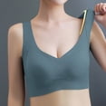 thumbnail image 2 of KHONTS Women's Wireless Comfortable Push up Bras Full Support Lift Bralette Soft Flexible Invisible Under Bra Blue M, 2 of 6