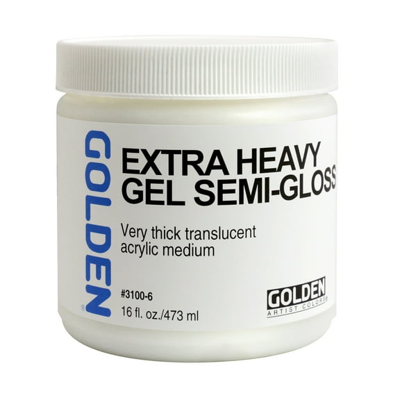 Golden Extra Heavy Acrylic Gel Medium - Semi-Gloss, 16 oz jar
