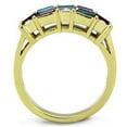 thumbnail image 3 of Womens Gold Ring Stainless Steel Anillo Color Oro Para Mujer Ninas Acero Inoxidable with Top Grade Crystal in Multi Color Abigail, 3 of 4