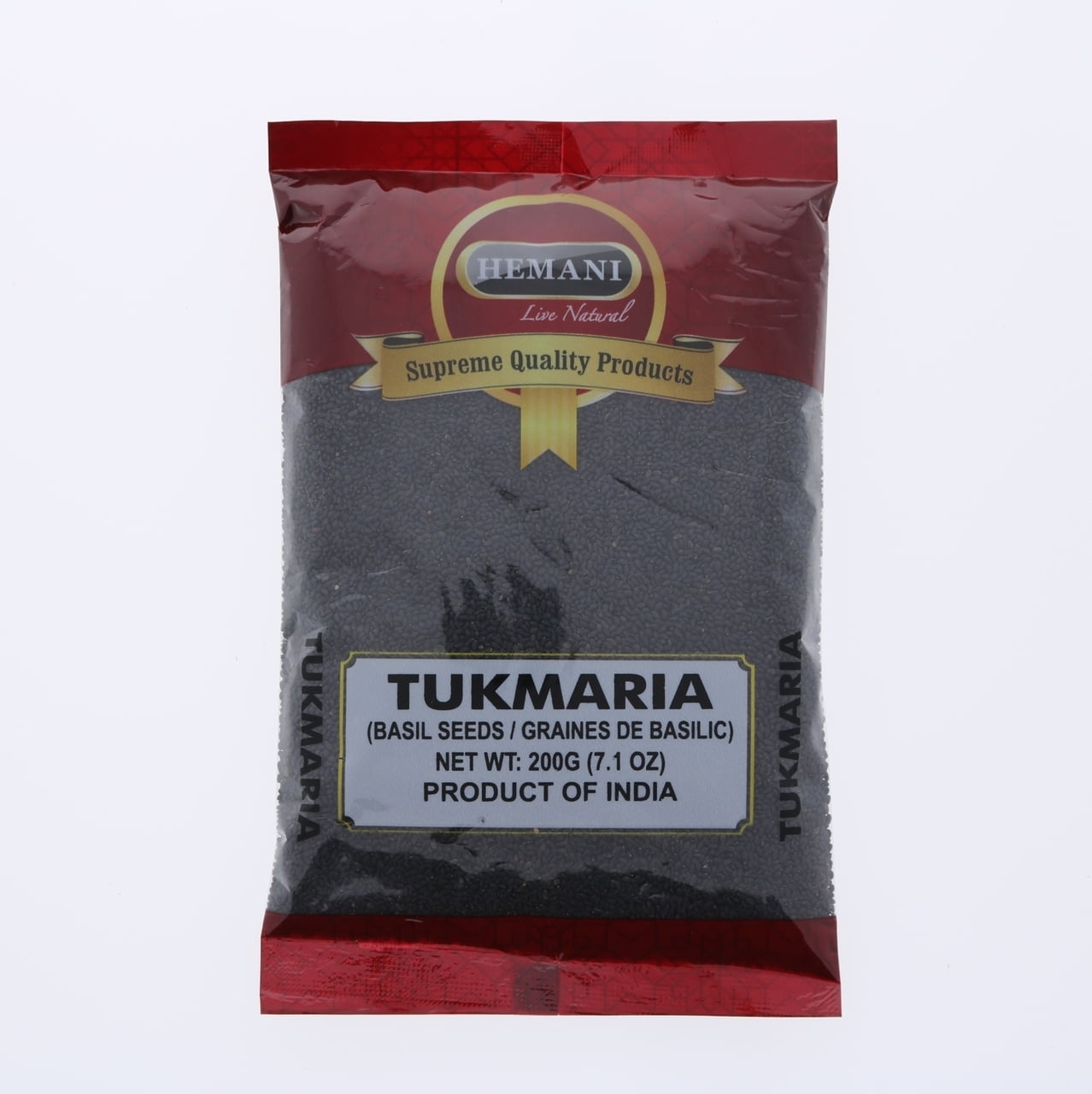 HEMANI Edible Basil Seeds 7.1 OZ (200g) Tukmaria Thai Basil Seeds