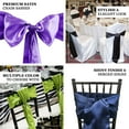 Efavormart 5pcs Eggplant SATIN Chair Sashes Tie Bows for Wedding Events ...