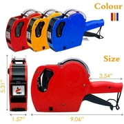 MX-5500 8 Digits Price Tag Gun with 5000 Sticker Labels and 3 Ink Refill, Label Maker Pricing Gun Kit Numerical Tag Gun (Red )